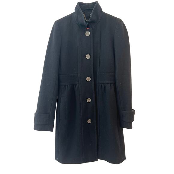 J. Crew Lady Day Coat Size 2 Peacoat XS black overcoat - Picture 1 of 12